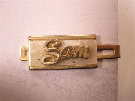 Sam Monogram Cursive Font Mother Of Pearl Vintage Sma Gem