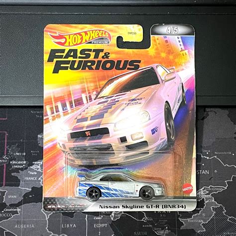 Hot Wheels Premium Fast Furious Nissan Skyline Gt R Bnr Silver