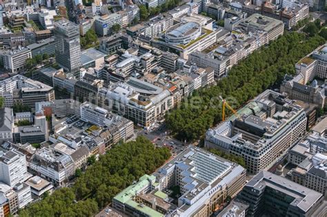 Luftaufnahme Düsseldorf Straßenführung der bekannten Flaniermeile und