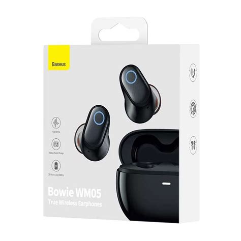 Earbuds Baseus Bowie WM05 True Wireless Black