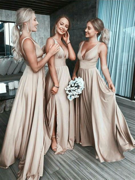 Damas De Honor Rosario Contreras Bridesmaid Dresses Satin