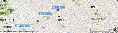 東京都大田区中央7丁目3 12の地図 住所一覧検索｜地図マピオン