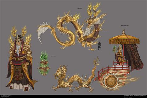 Cobol Yu - Warhammer Grand Cathay concept art: Xen Tang, Dragon Emperor