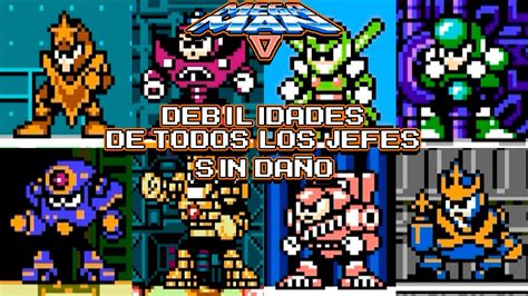 Megaman 5 NES Debilidades de Todos Los Jefes Sin Daño