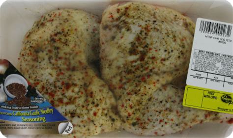 Fresh Chicken Seasoned Leg Quarters 1 Lb Kroger