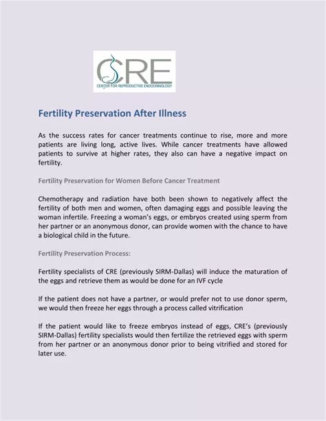 Ppt Egg Freezing Banking And Fertility Preservation In Dallas Texas