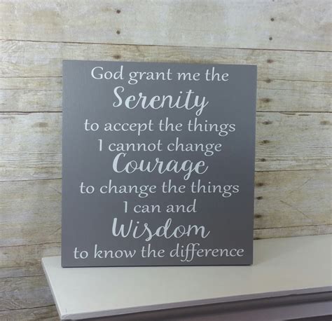 Serenity Prayer Wood Sign Serenity Prayer Art God Grant Me Etsy