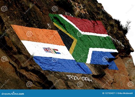 Old And New South African Flag Royalty Free Stock Photography Image