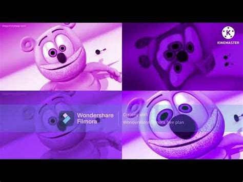 Gummy Bear Song Hd Four Purple Version At Once Youtube