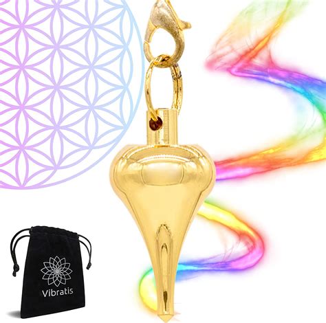 Dowsing Pendulum Of Radiesthesia Golden Drop Vibratis Well Being And