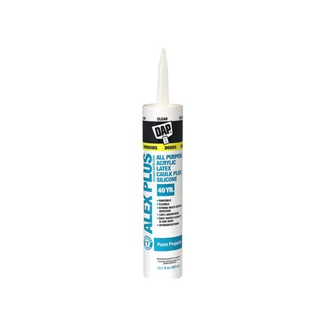 DAP ALEX PLUS All Purpose Acrylic Latex Caulk Plus Silicone Clear