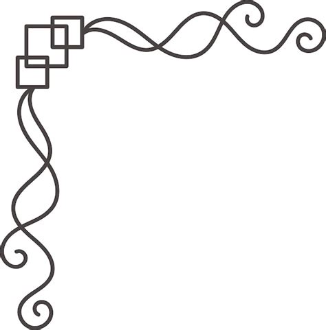 Premium Vector Corner Border Calligraphy Line