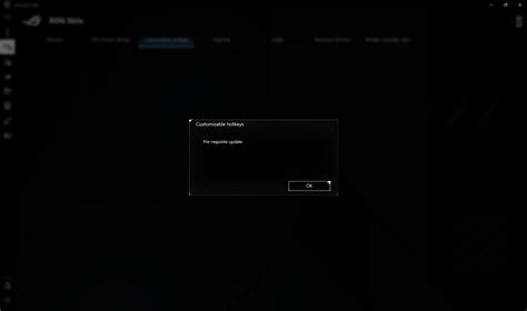 Customizable Hotkeys tab not Opening, Please help! : r/ASUSROG