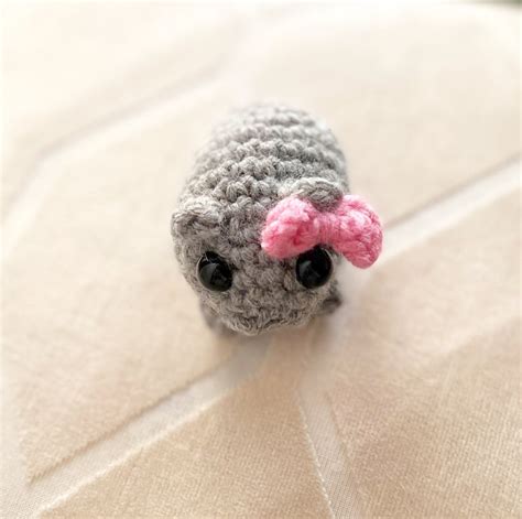 Crochet Hand Sized Sad Coquette Hamster Meme Tiktok Coquette Hamster