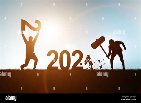 Concept of transition from 2021 to 2022 Stock Photo - Alamy