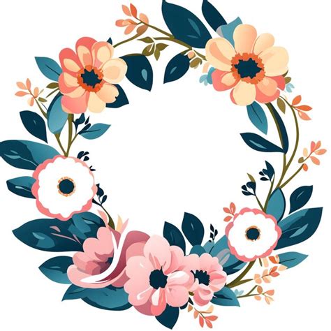 Premium Vector Flowers Frame Vector