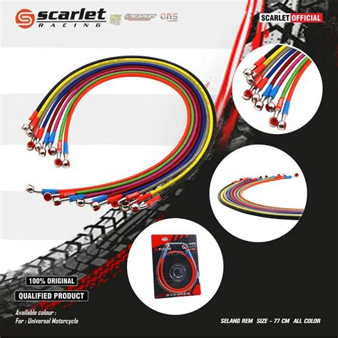 Jual Scarlet Racing Kabel Selang Rem Disc Cakram Ukuran Cm