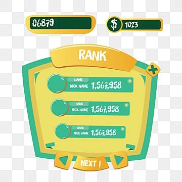 Game Leaderboard Ranking Vector Hd Png Images Game Player Rank Up