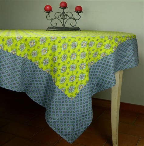 Nappe Rectangulaire Provençale verte batiste | les colorades