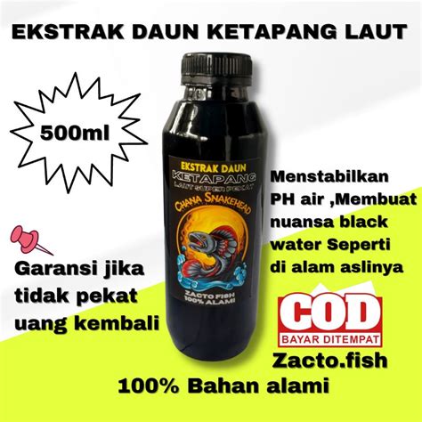 Jual Ekstrak Daun Ketapang Laut Pekat Ml Buat Channa Dan Cupang