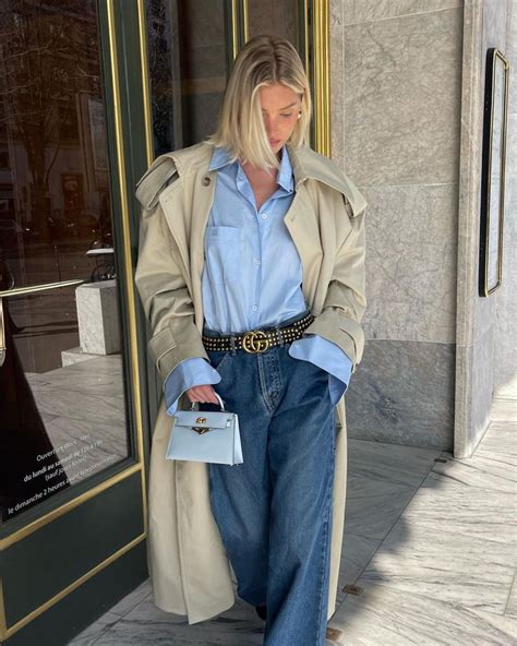 Elsa Hosk Street Style Inspo Casual Winter Outfits Casual Trench