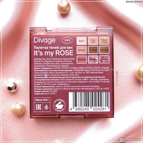 Палетка теней для век DIVAGE It's my rose - «Браво, диваж, новинка ...