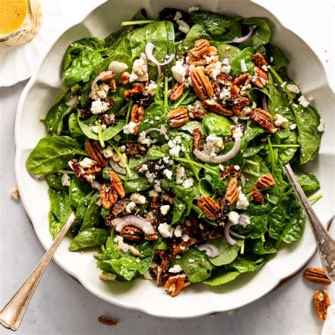 10 Minute Spinach Salad With Tangy Red Wine Vinaigrette Fork In The Kitchen