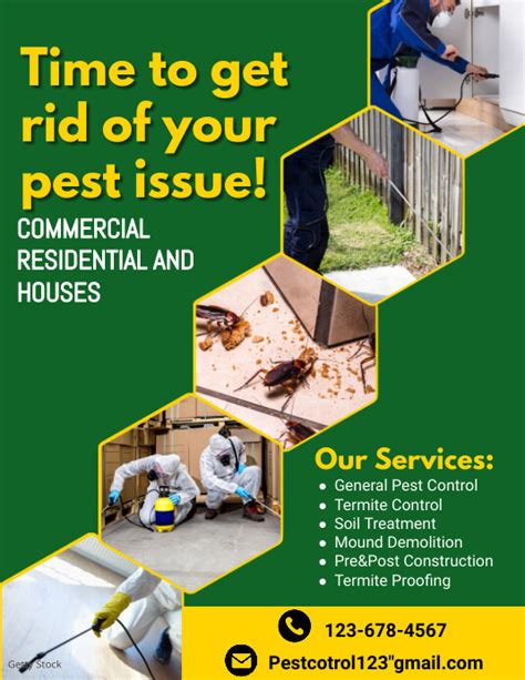 Pest Control Flyer Template Postermywall