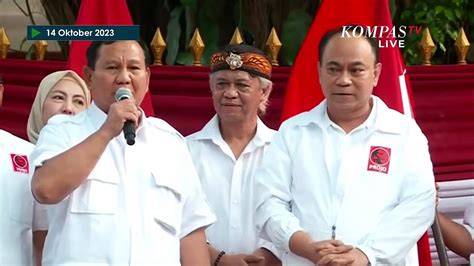 Full Pernyataan Prabowo Subianto Dapat Dukungan Dari Relawan Projo Di