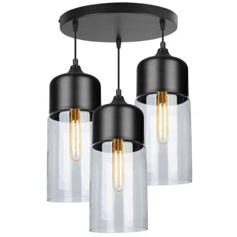 Lampa Wisz Ca Loft Na Listwie Z Kloszami Ze Szk A O Pod U Nym