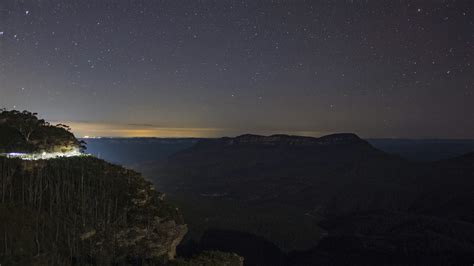 view   mountain  night  stars   sky photo