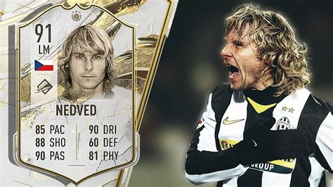 91 Prime Icon Nedved Player Review Fifa 23 Youtube