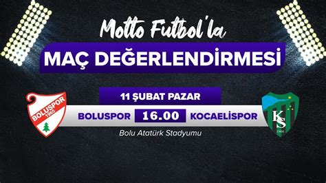 Boluspor Kocaelispor Ma De Erlendirmesi Youtube