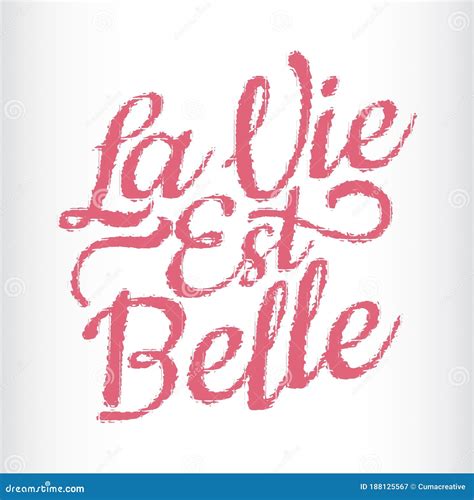 La Vie Est Belle Translation In English Life Is Beautiful French Quote