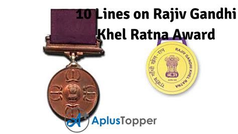 10 Lines on Rajiv Gandhi Khel Ratna Award for Students and Children in ...