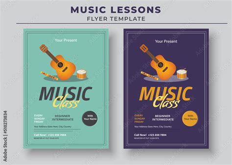 Music Lessons Flyer Template Piano Lessons Poster Music Class Poster