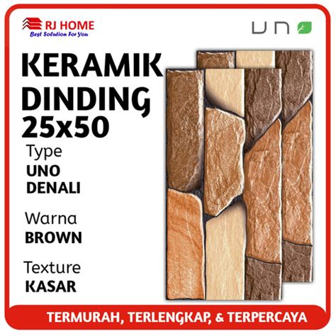 Jual KERAMIK DINDING 25X50 DENALI SERIES UNO BROWN Kab Brebes