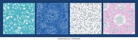 8 Floral Patterns - Photoshop patterns