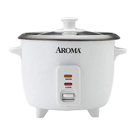 Aroma Housewares Aroma 6 Cup Cooked 15 Qt One Touch Rice Cooker White Arc 363ng 6 Cup