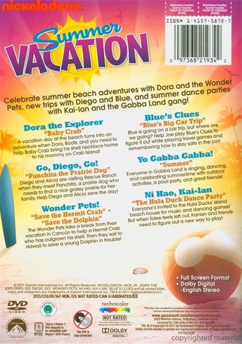 Nickelodeon Favorites: Summer Vacation (DVD 2011) | DVD Empire