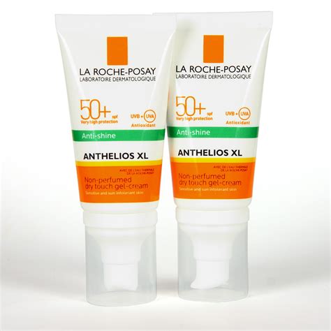 La Roche Posay Anthelios Xl Gel Crema Toque Seco Spf 50 Duplo 2x50 Ml Farmacia Jiménez