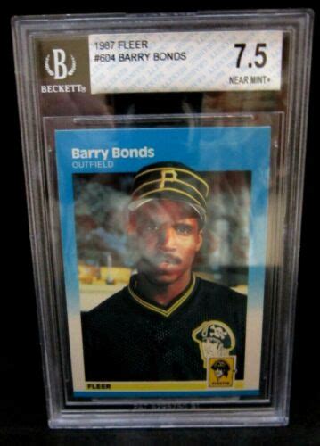 Barry Bonds RC 1987 Fleer Rookie Draft Day Pose Card 604 BGS7 5 Pirates