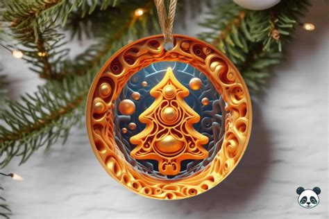 Gold Christmas Tree D Ornament Bundle Bundle Creative Fabrica