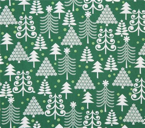 Green Michael Miller Christmas Fabric Holiday Trees Fabric By Michael