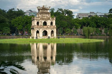 Turtle Tower Thap Rua in Hoan Kiem Lake Sword Lake, Ho Guom in Hanoi, Vietnam. Stock Image ...