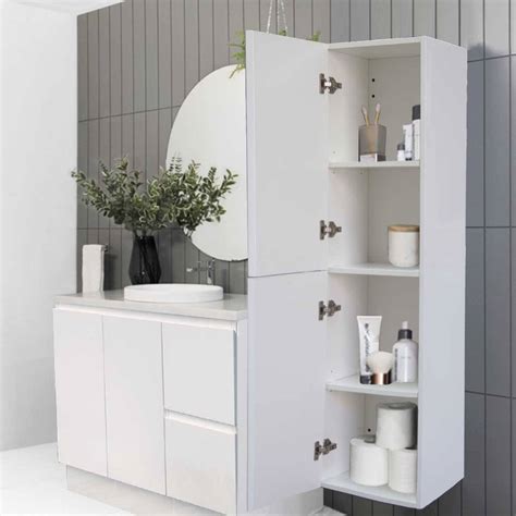 Bathroom Tallboy White 2 Pac Wall Cabinet Melbourne