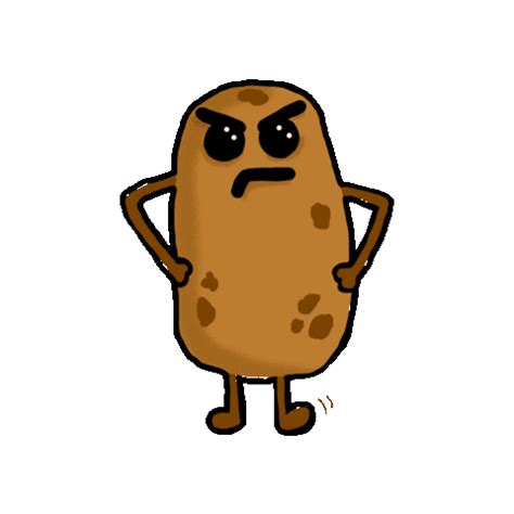 Angry Potato Sticker