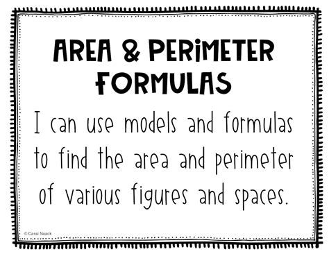 Area And Perimeter Formulas I Can Statement Minds In Bloom Unlimited