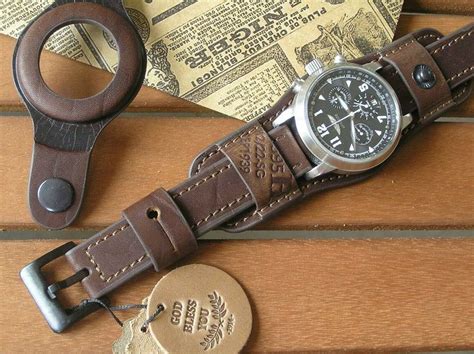 Rugged Leather Watch Strap