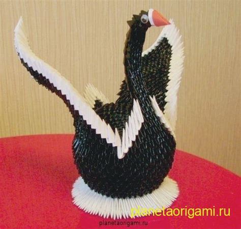 Модульное оригами: Лебедь схема сборки